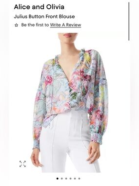 Alice and Olivia size XS Julius Button Front Blouse